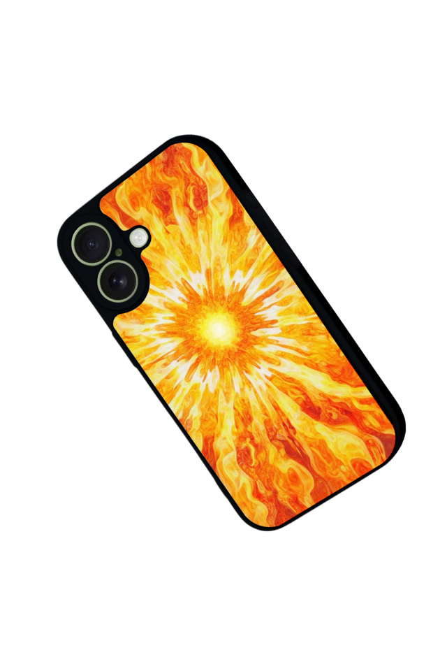 iPhone 17 Uyumlu Güneş Tasarımlı Glossy Premium Kılıf