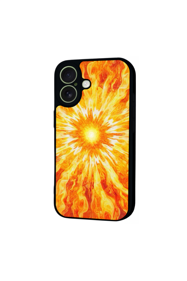 iPhone 17 Uyumlu Güneş Tasarımlı Glossy Premium Kılıf