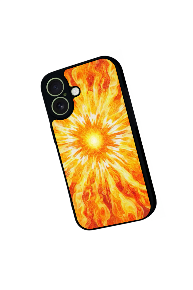 iPhone 17 Uyumlu Güneş Tasarımlı Glossy Premium Kılıf