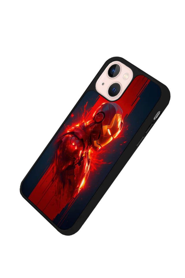 iPhone 15 Uyumlu  Iron Man ( Demir Adam ) Tasarımlı Glossy Premium Kılıf