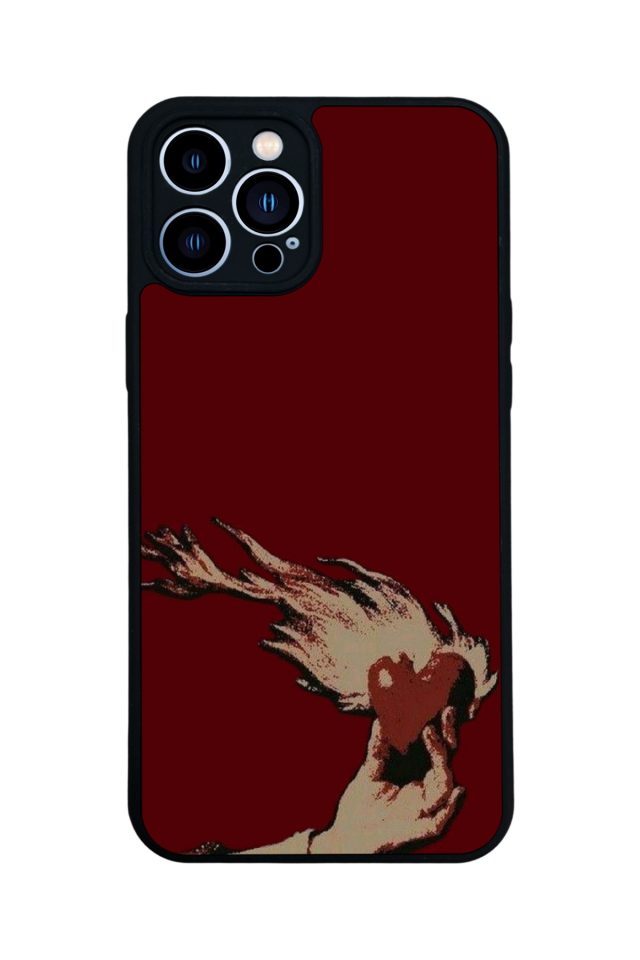iPhone 12 Pro Max Uyumlu Kalp Love Tasarımlı Glossy Premium Kılıf