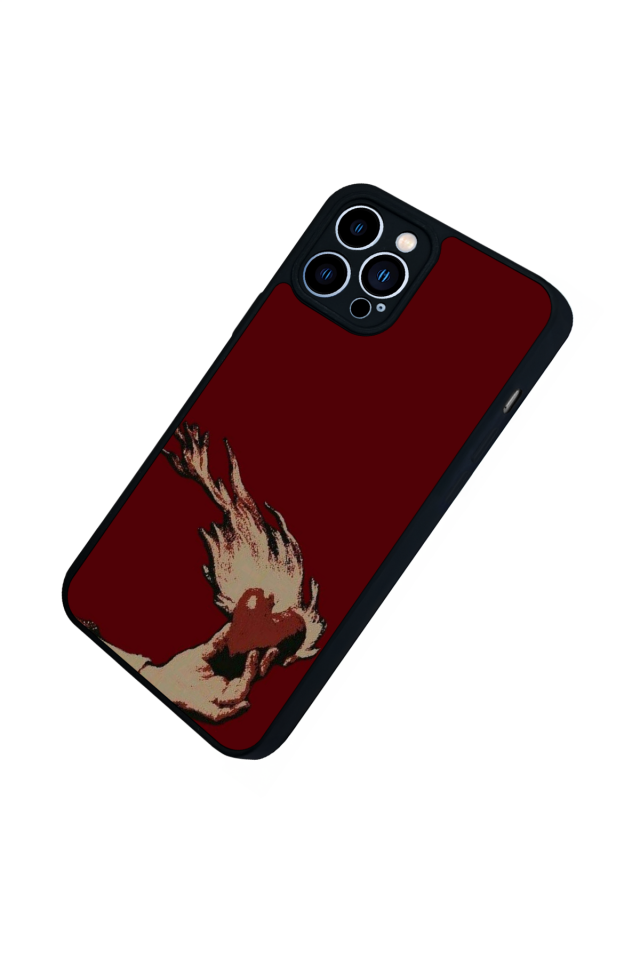 iPhone 12 Pro Max Uyumlu Kalp Love Tasarımlı Glossy Premium Kılıf