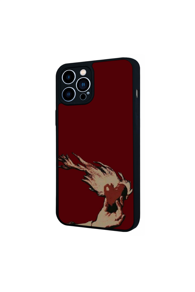 iPhone 12 Pro Max Uyumlu Kalp Love Tasarımlı Glossy Premium Kılıf