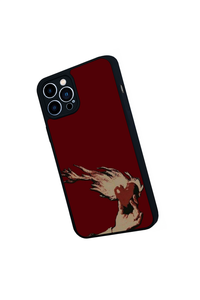 iPhone 12 Pro Max Uyumlu Kalp Love Tasarımlı Glossy Premium Kılıf