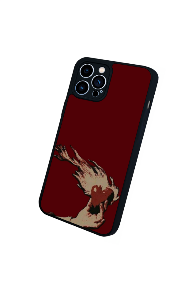 iPhone 12 Pro Max Uyumlu Kalp Love Tasarımlı Glossy Premium Kılıf