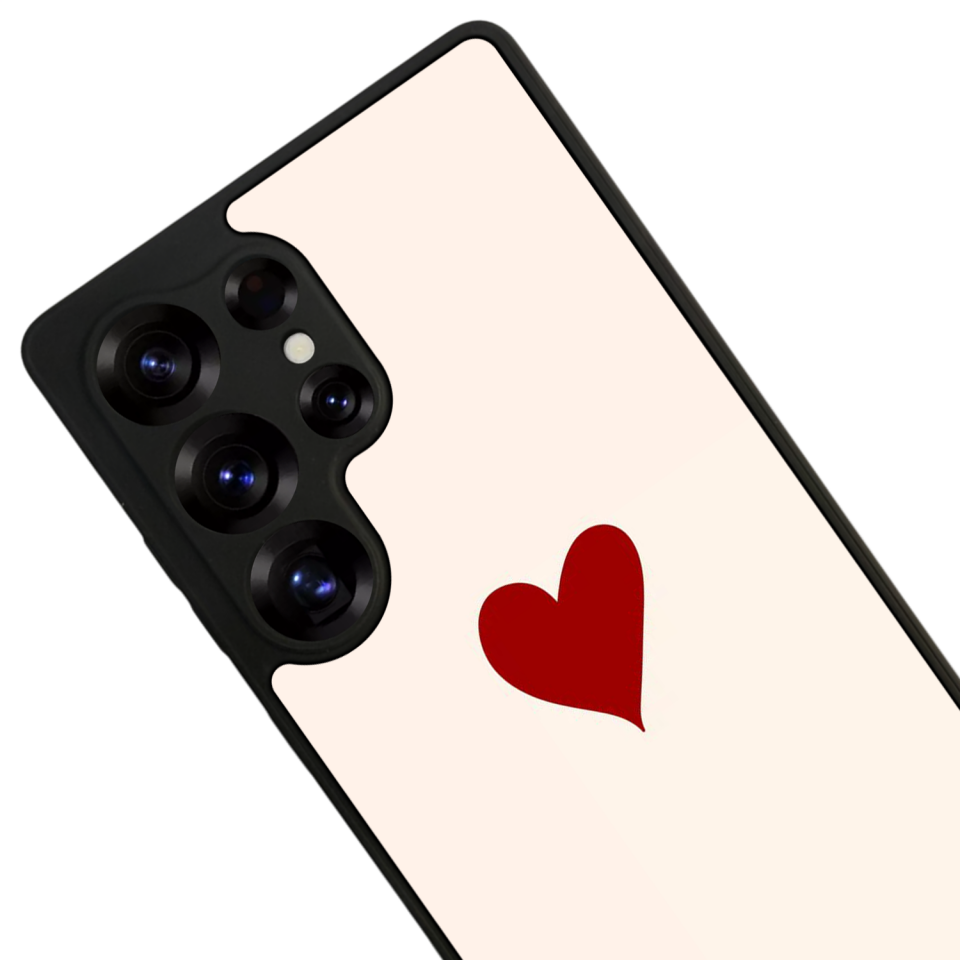 Samsung Galaxy S25 Ultra Uyumlu Kalp Love Tasarımlı Glossy Premium Kılıf
