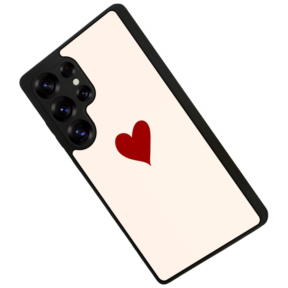 Samsung Galaxy S25 Ultra Uyumlu Kalp Love Tasarımlı Glossy Premium Kılıf