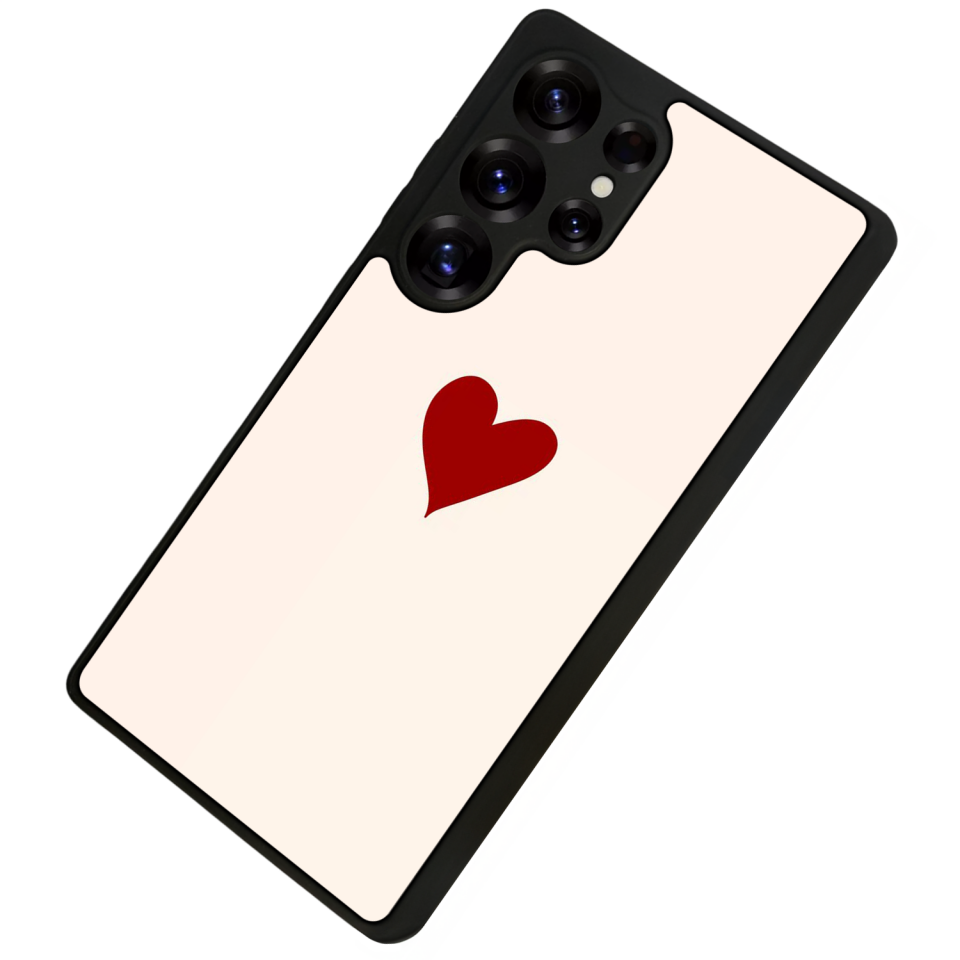 Samsung Galaxy S25 Ultra Uyumlu Kalp Love Tasarımlı Glossy Premium Kılıf