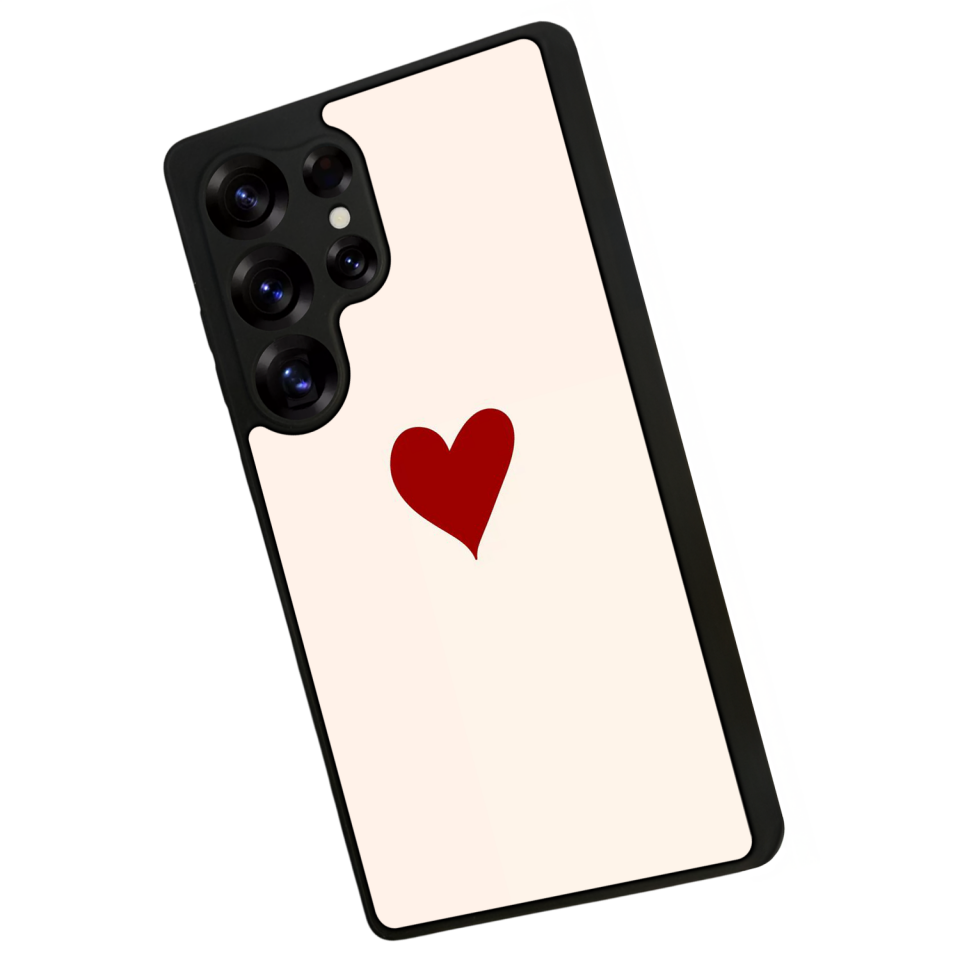 Samsung Galaxy S25 Ultra Uyumlu Kalp Love Tasarımlı Glossy Premium Kılıf