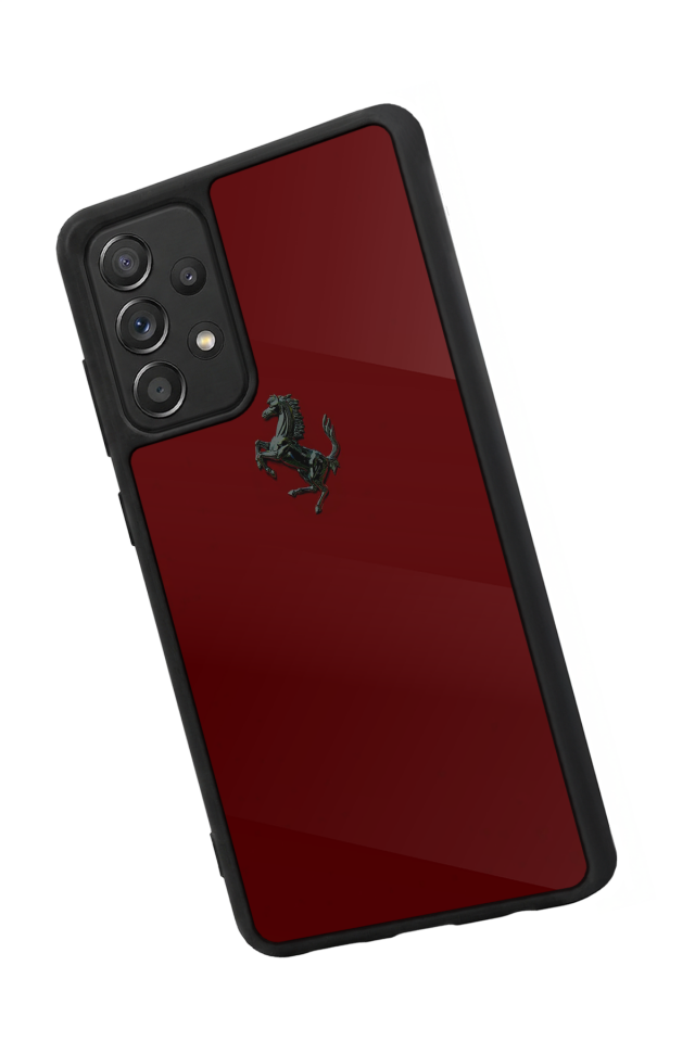 Samsung Galaxy A72 Uyumlu Kirmizi Tasarımlı Glossy Premium Kılıf