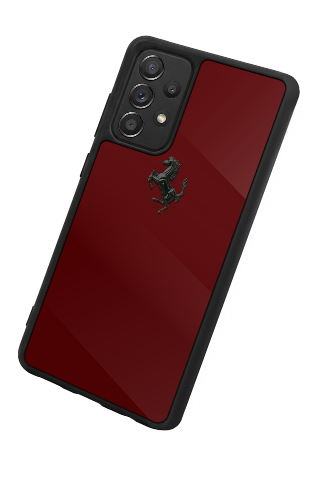 Samsung Galaxy A72 Uyumlu Kirmizi Tasarımlı Glossy Premium Kılıf