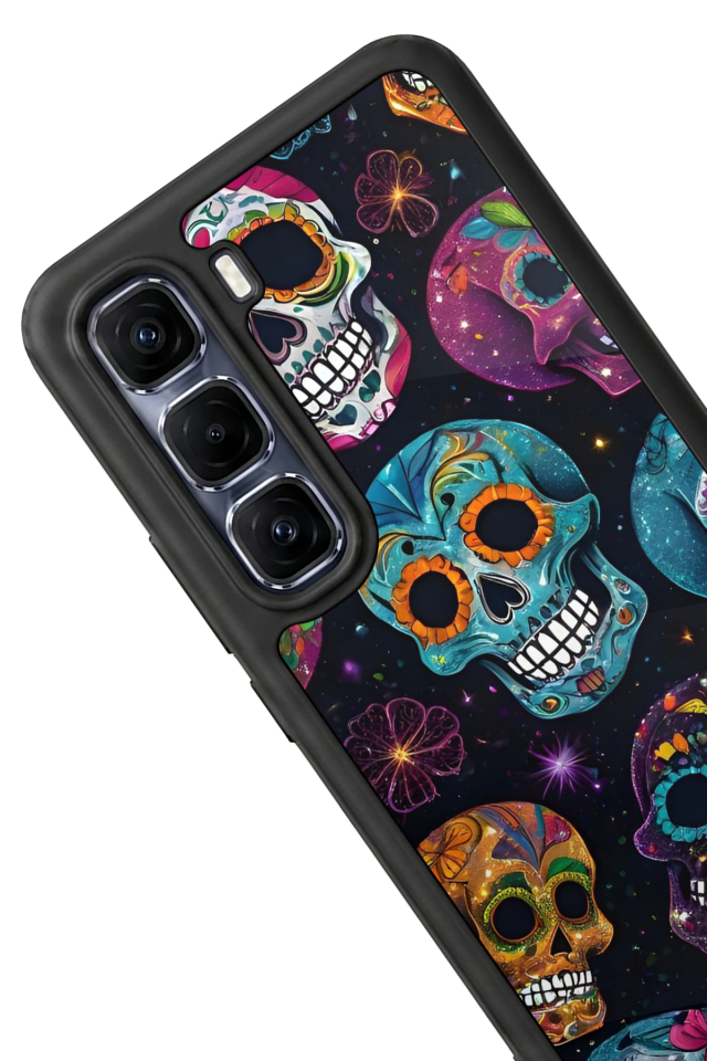 Infinix Hot 60 Pro Plus Uyumlu KuruKafa Tasarımlı Glossy Premium Kılıf