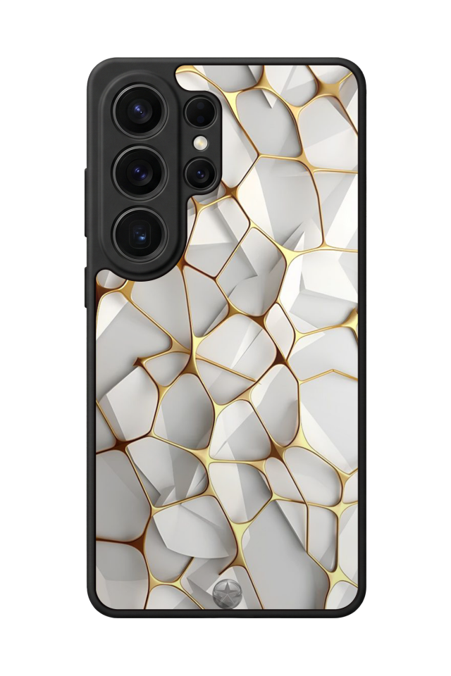 Samsung Galaxy S26 Ultra Uyumlu Mermer Marble Tasarımlı Glossy Premium Kılıf