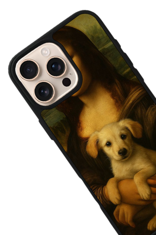 iPhone 15 Pro Max Uyumlu Monalisa Tasarımlı Glossy Premium Kılıf
