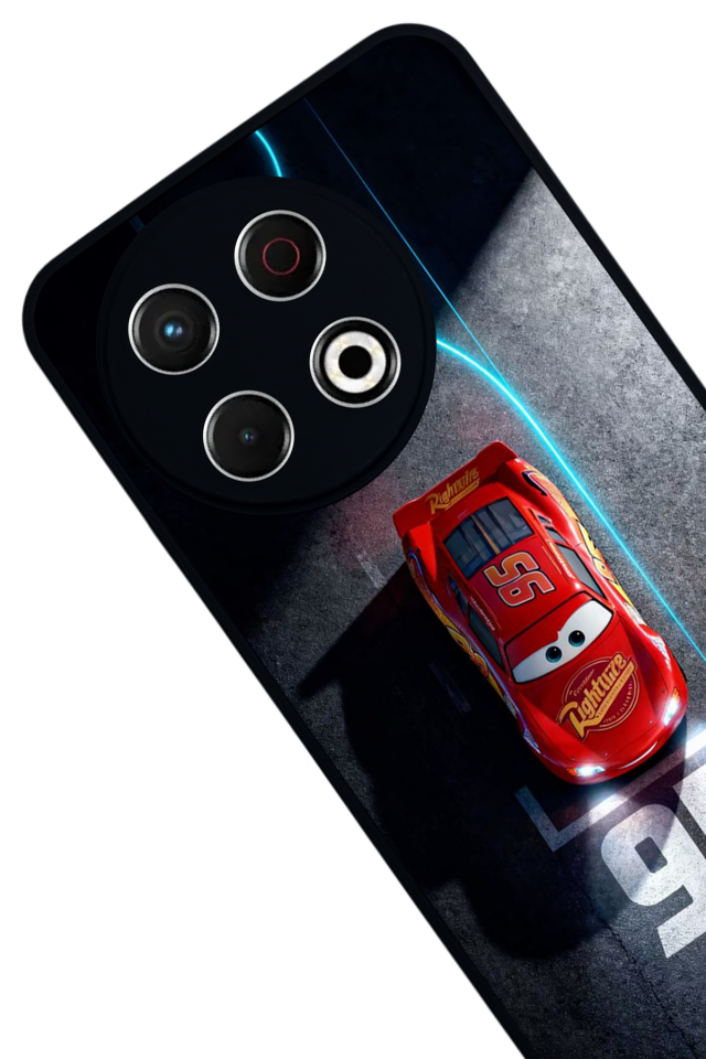 Tecno Spark 30 Pro Uyumlu Şimsek McQueen Tasarımlı Glossy Premium Kılıf