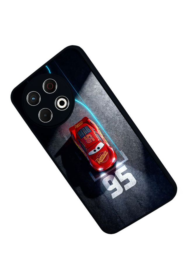 Tecno Spark 30 Pro Uyumlu Şimsek McQueen Tasarımlı Glossy Premium Kılıf