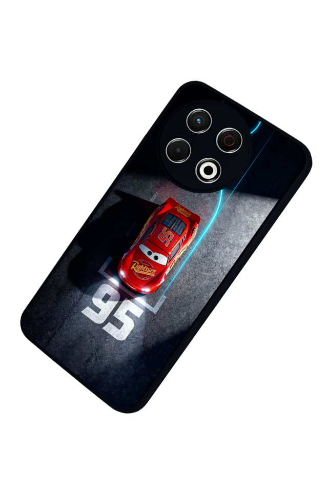 Tecno Spark 30 Pro Uyumlu Şimsek McQueen Tasarımlı Glossy Premium Kılıf