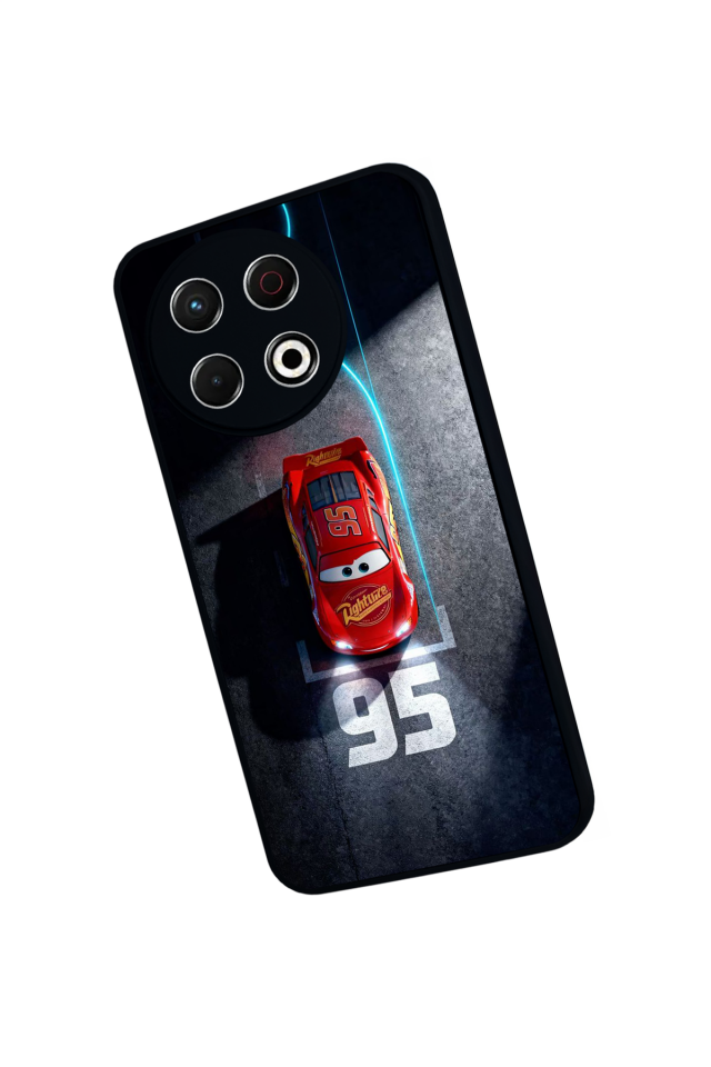 Tecno Spark 30 Pro Uyumlu Şimsek McQueen Tasarımlı Glossy Premium Kılıf