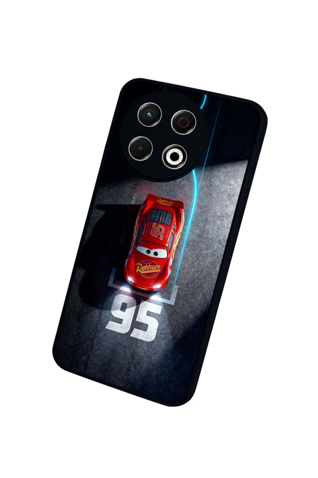 Tecno Spark 30 Pro Uyumlu Şimsek McQueen Tasarımlı Glossy Premium Kılıf