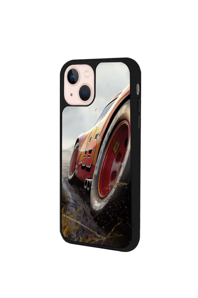 iPhone 15 Plus Uyumlu Şimsek McQueen Tasarımlı Glossy Premium Kılıf