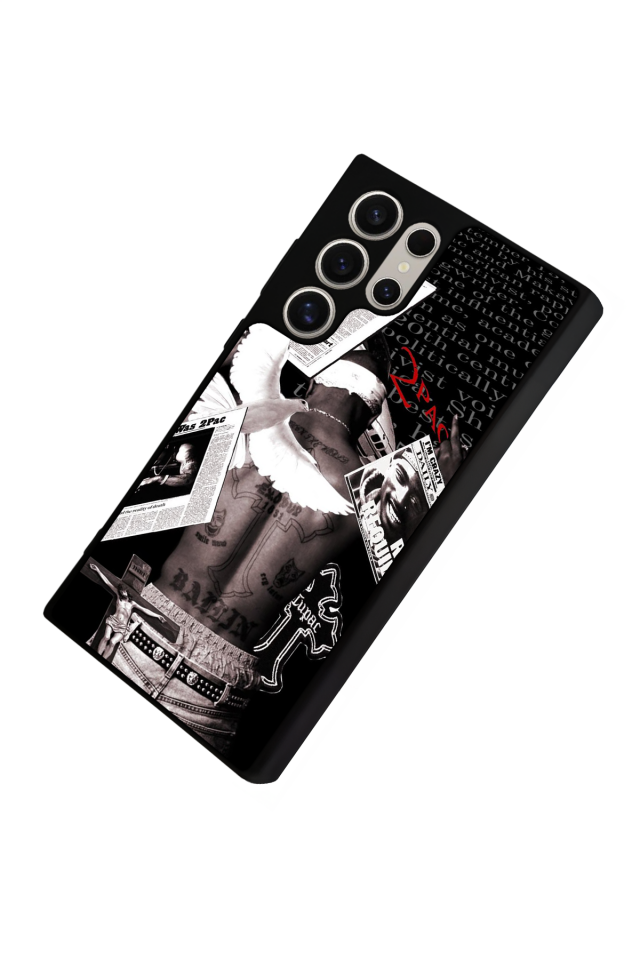 Samsung Galaxy S23 Ultra Uyumlu Tupac Tasarımlı Glossy Premium Kılıf