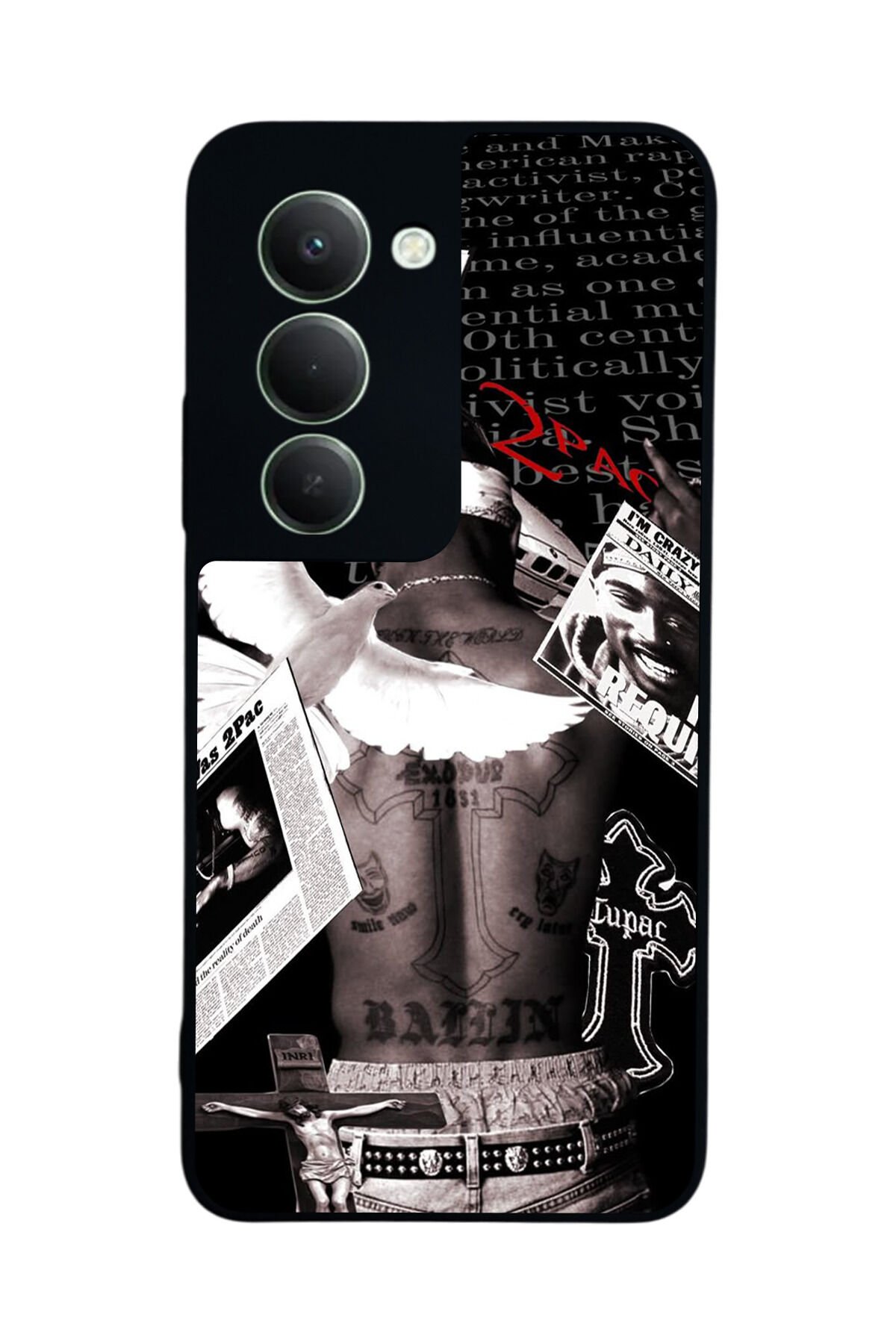 Xiaomi Redmi 15 5G Uyumlu Tupac Tasarımlı Glossy Premium Kılıf