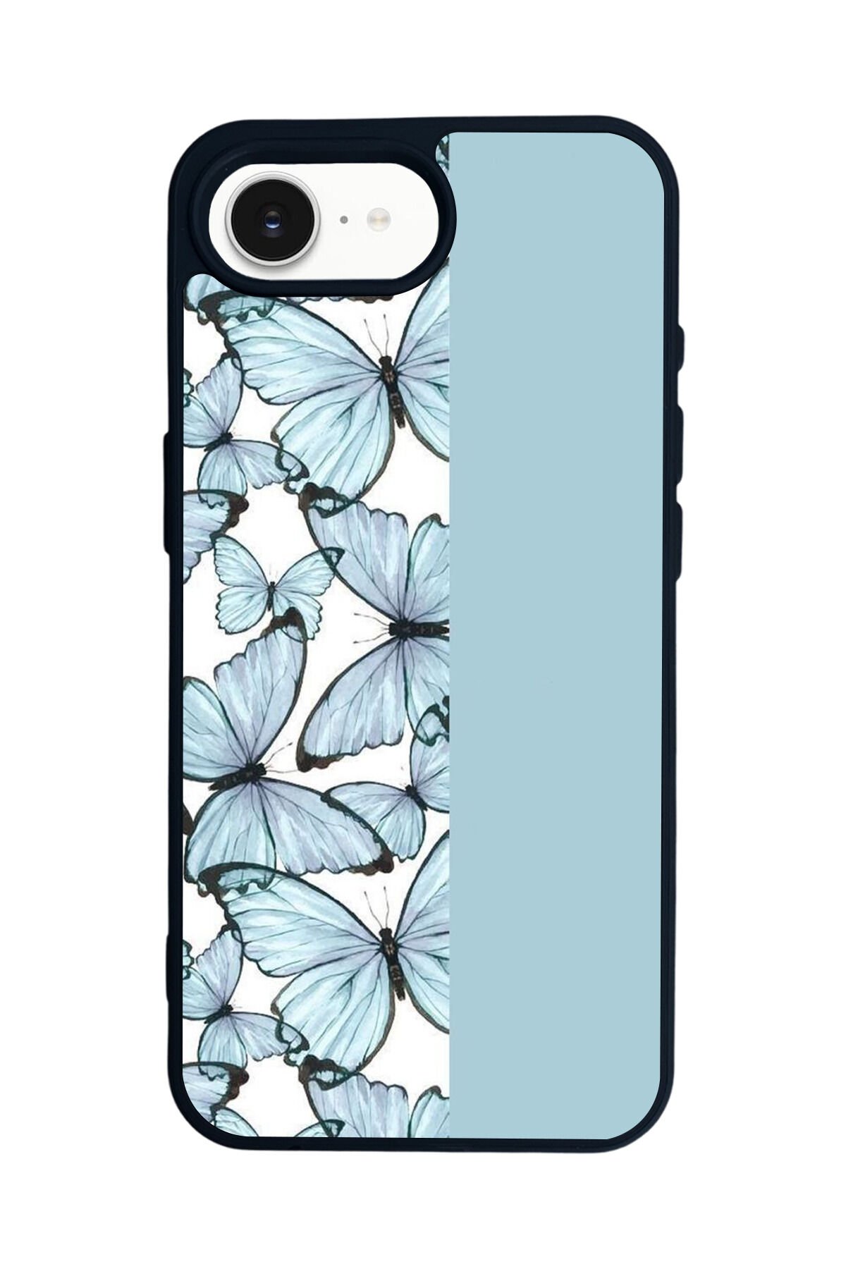 iPhone 16E Uyumlu Kelebek Tasarımlı Glossy Premium Kılıf