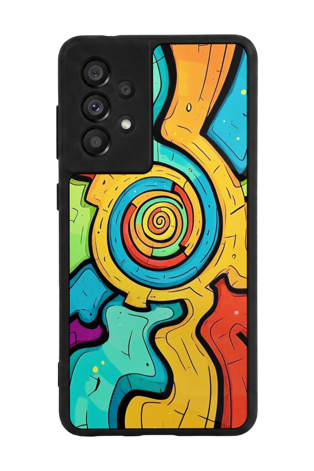 Samsung Galaxy A73 Uyumlu Abstract Tasarımlı Glossy Premium Kılıf