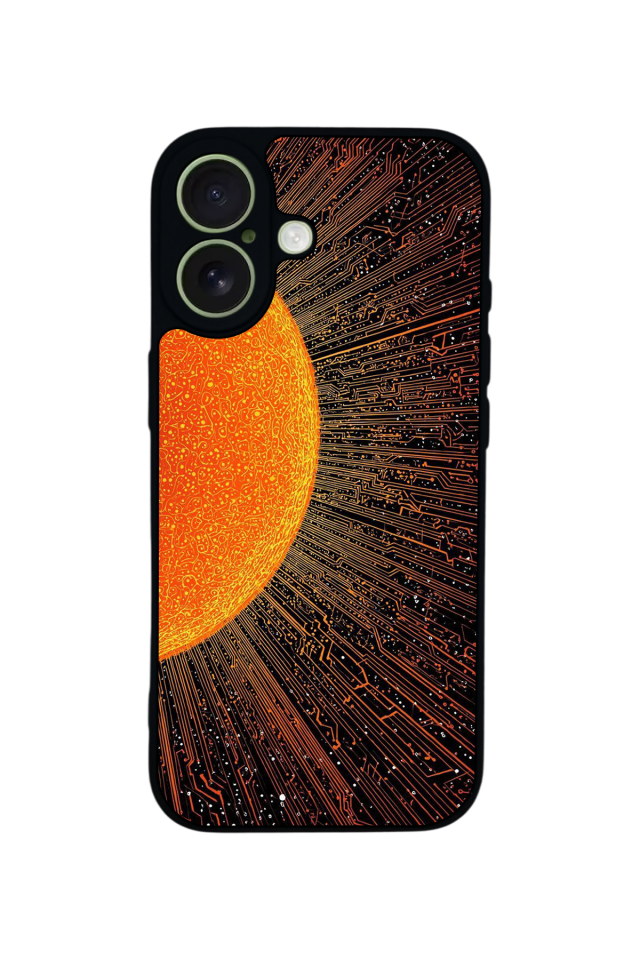 iPhone 17 Uyumlu Güneş Tasarımlı Glossy Premium Kılıf