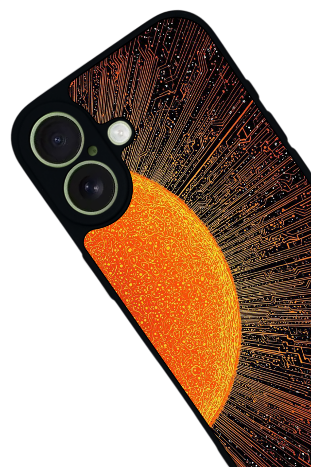 iPhone 17 Uyumlu Güneş Tasarımlı Glossy Premium Kılıf