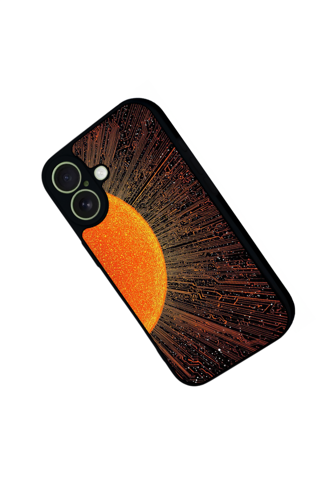 iPhone 17 Uyumlu Güneş Tasarımlı Glossy Premium Kılıf