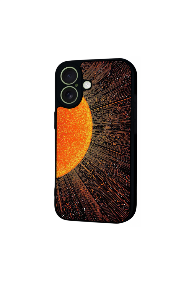 iPhone 17 Uyumlu Güneş Tasarımlı Glossy Premium Kılıf