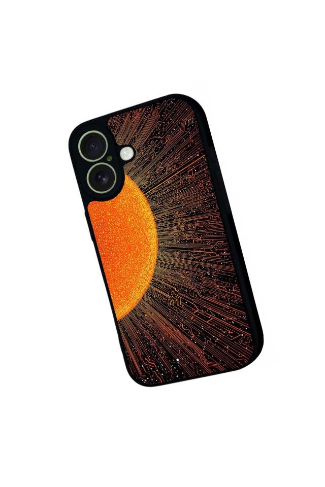 iPhone 17 Uyumlu Güneş Tasarımlı Glossy Premium Kılıf