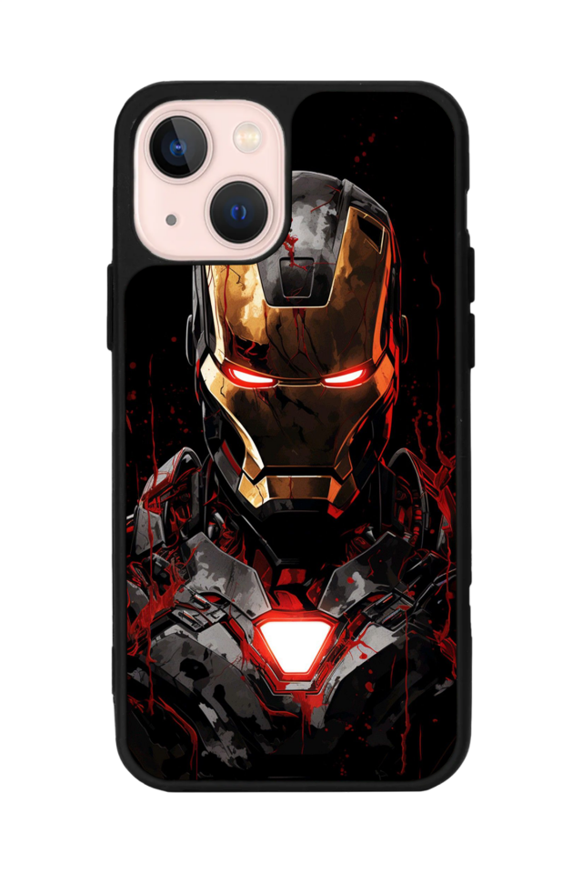 iPhone 15 Uyumlu  Iron Man ( Demir Adam ) Tasarımlı Glossy Premium Kılıf