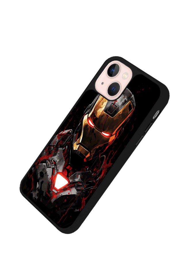 iPhone 15 Uyumlu  Iron Man ( Demir Adam ) Tasarımlı Glossy Premium Kılıf