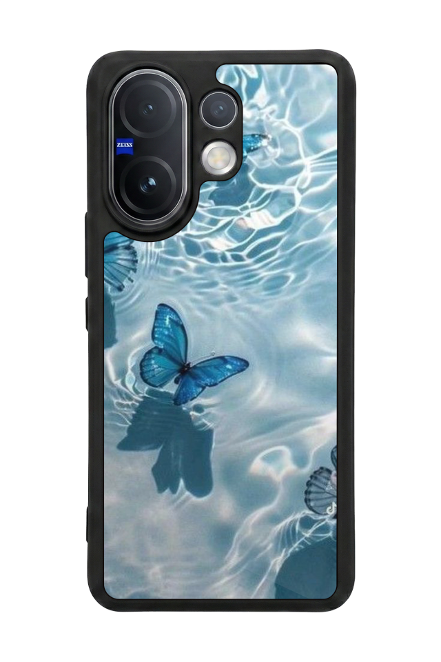 Vivo V60 Uyumlu Kelebek Tasarımlı Glossy Premium Kılıf