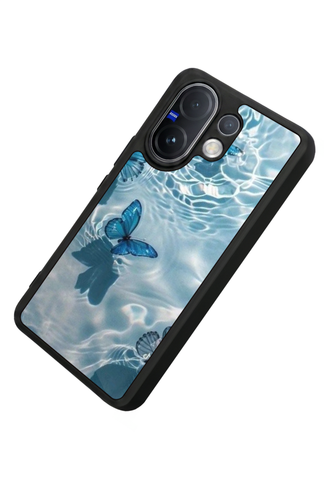 Vivo V60 Uyumlu Kelebek Tasarımlı Glossy Premium Kılıf