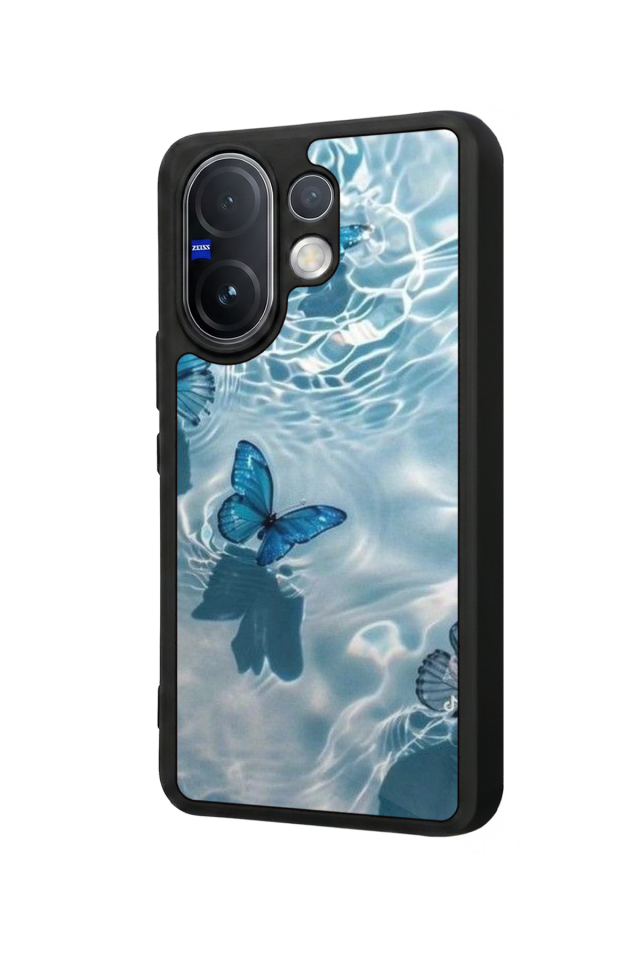 Vivo V60 Uyumlu Kelebek Tasarımlı Glossy Premium Kılıf