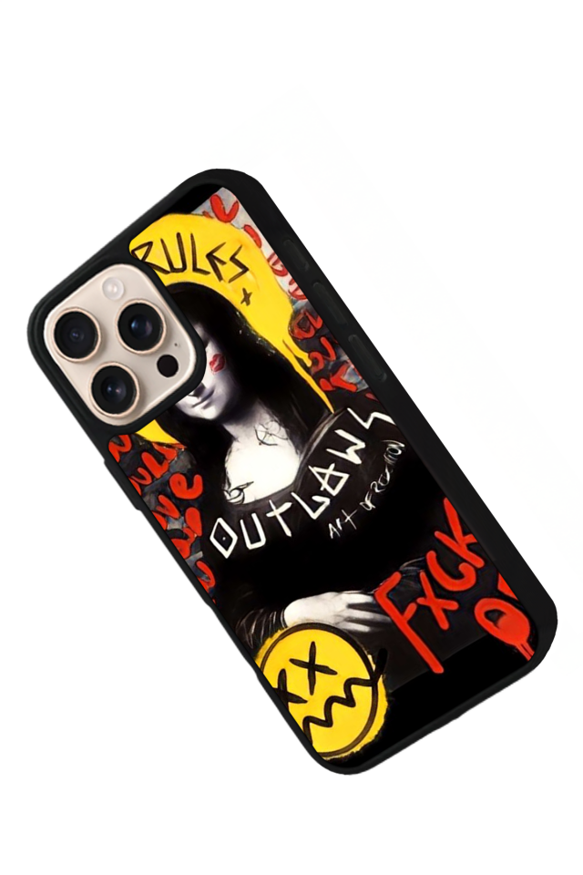 iPhone 15 Pro Max Uyumlu Monalisa Tasarımlı Glossy Premium Kılıf