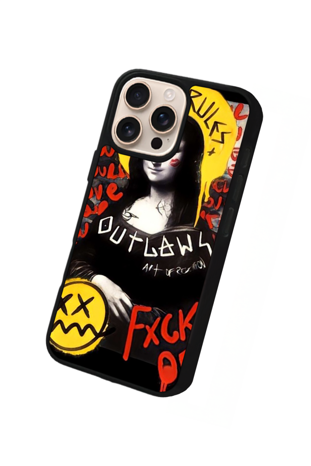 iPhone 15 Pro Max Uyumlu Monalisa Tasarımlı Glossy Premium Kılıf