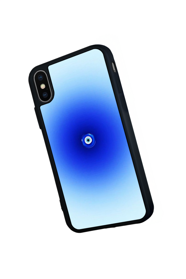iPhone X/ XS Uyumlu Nazar Tasarımlı Glossy Premium Kılıf