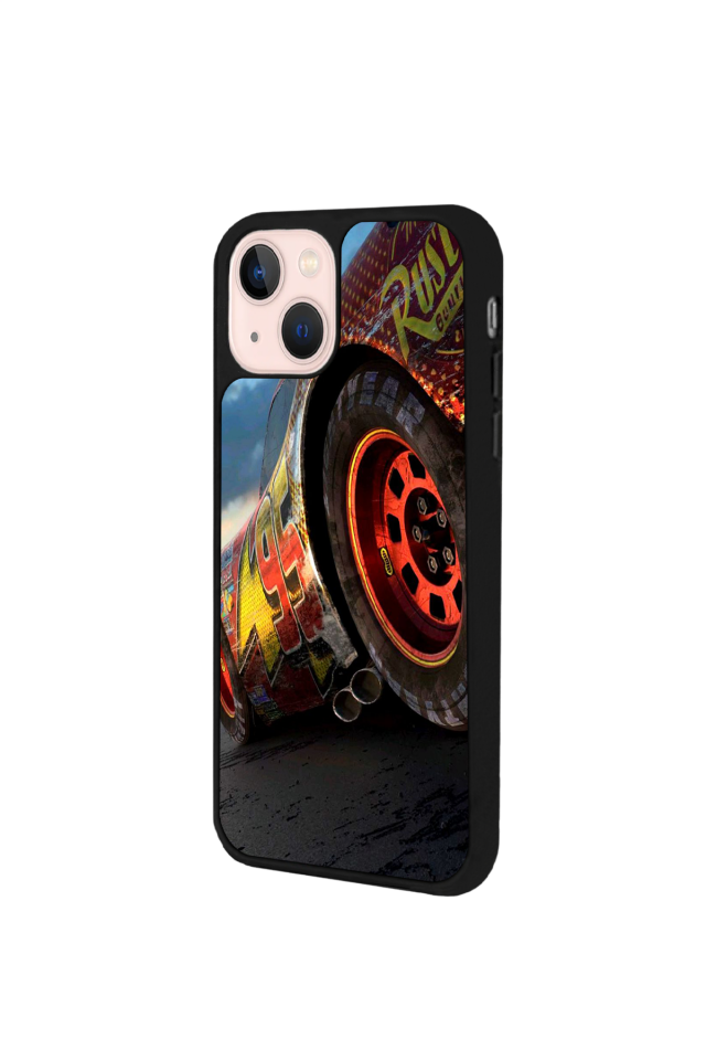 iPhone 15 Plus Uyumlu Şimsek McQueen Tasarımlı Glossy Premium Kılıf