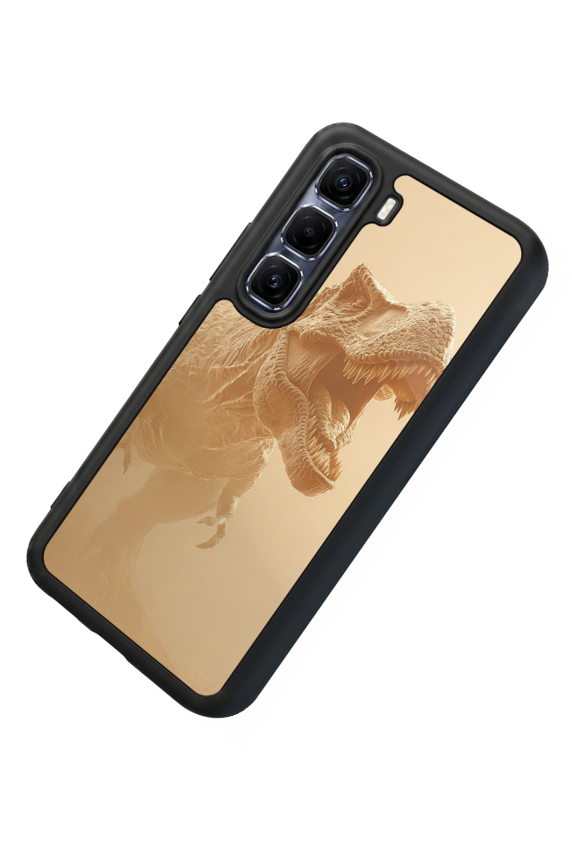 Infinix Hot 60 Pro Plus Uyumlu Dinazor Tasarımlı Glossy Premium Kılıf