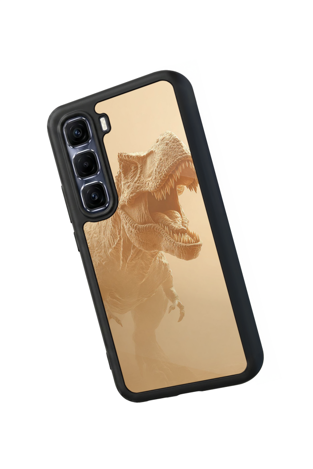 Infinix Hot 60 Pro Plus Uyumlu Dinazor Tasarımlı Glossy Premium Kılıf