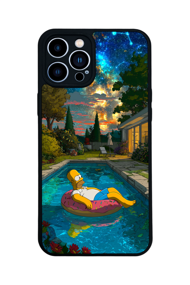 iPhone 13 Pro Max Uyumlu The Simpsons Tasarımlı Glossy Premium Kılıf