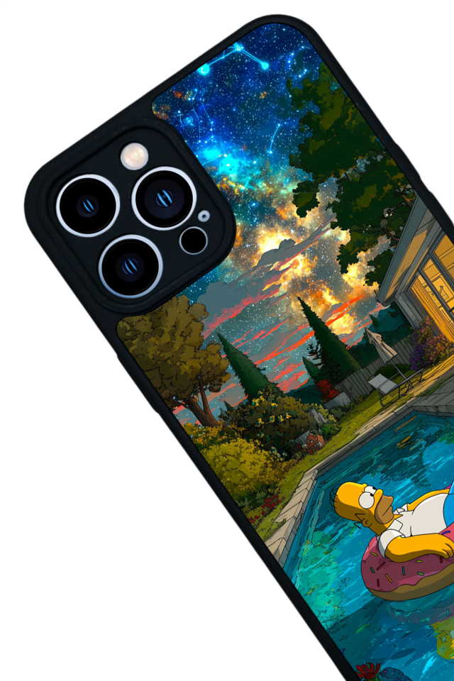 iPhone 13 Pro Max Uyumlu The Simpsons Tasarımlı Glossy Premium Kılıf