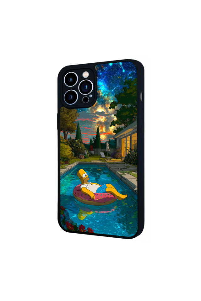 iPhone 13 Pro Max Uyumlu The Simpsons Tasarımlı Glossy Premium Kılıf