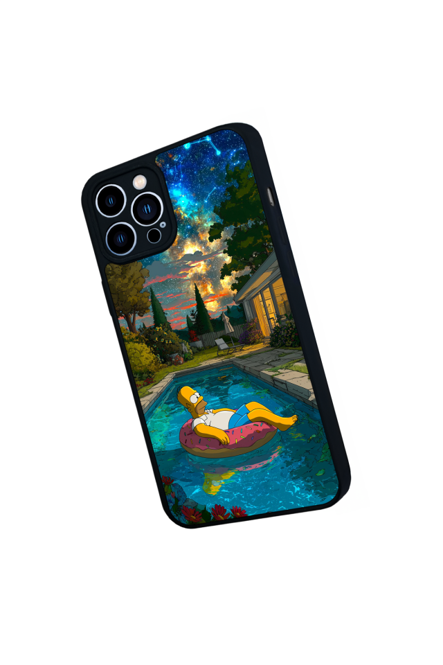 iPhone 13 Pro Max Uyumlu The Simpsons Tasarımlı Glossy Premium Kılıf