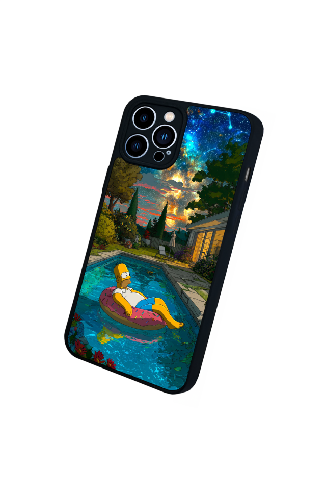 iPhone 13 Pro Max Uyumlu The Simpsons Tasarımlı Glossy Premium Kılıf