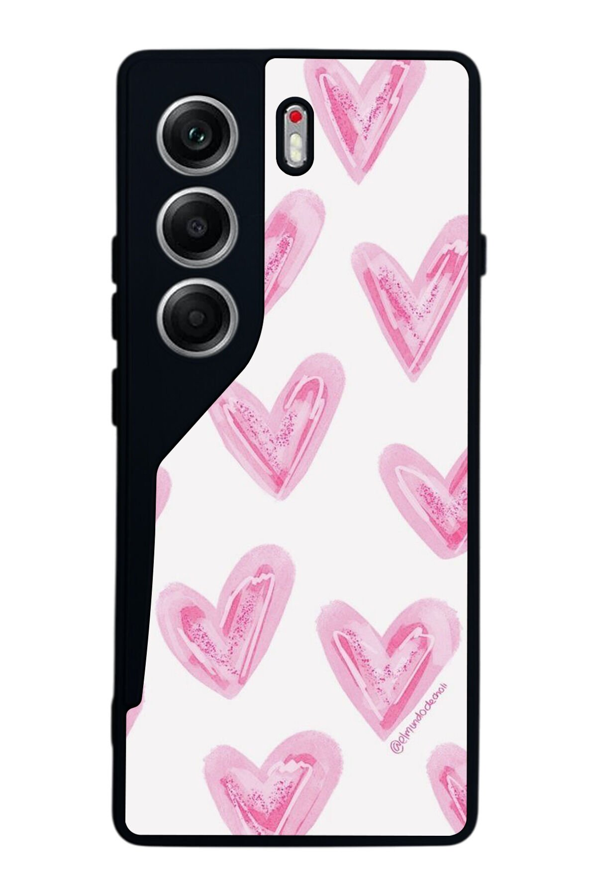 Tecno Camon 40 Uyumlu Kalp Love Tasarımlı Glossy Premium Kılıf